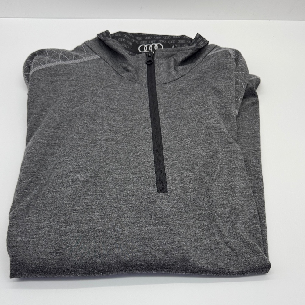 Audi Sport Gray Half-Zip Men's Sweater - Size Large